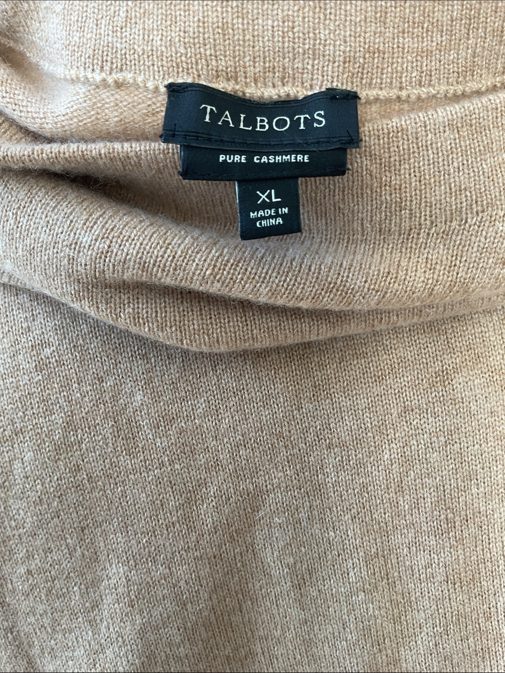 Talbots Cashmere Crewneck Sweater Camel XL - Picture 5 of 6